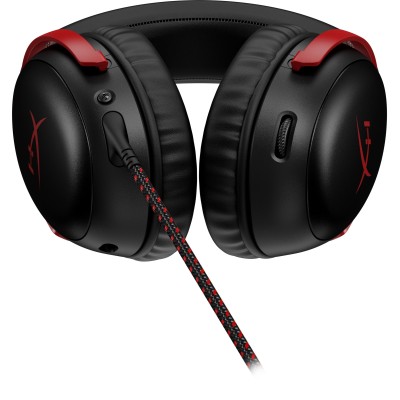 Гарнітура ігрова HyperX Cloud III, mini-jack/USB-A/USB-C, 1.2м/1.3м, чорно-червоний (727A9AA)