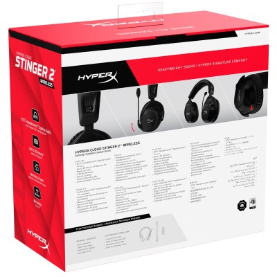 Гарнітура ігрова HyperX Cloud Stinger 2, WL/USB-A, чорний (676A2AA)