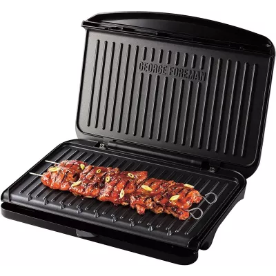 Гриль George Foreman прижимний Fit Grill Large 2400Вт, темп. режимів-1, пластик, чорний