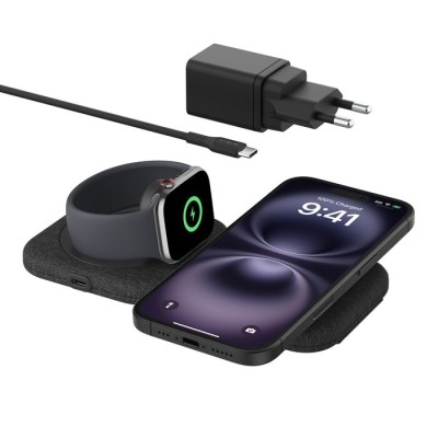 Зарядний пристрій бездротовий Belkin 2в1 15Вт Travel Pad Qi2 Зарядний пристрій бездротовий Belkin 2в1 15Вт Travel Pad Qi2