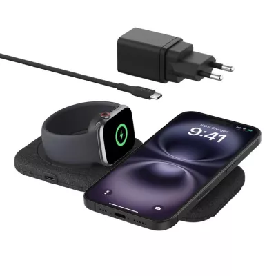 Зарядний пристрій бездротовий Belkin 2в1 15Вт Travel Pad Qi2