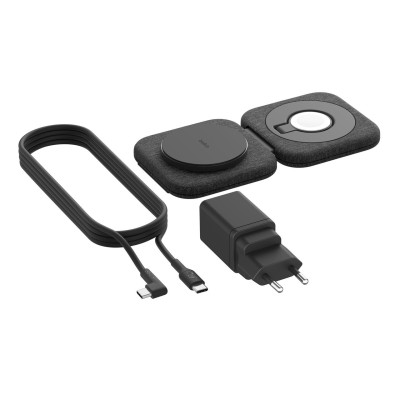 Зарядний пристрій бездротовий Belkin 2в1 15Вт Travel Pad Qi2 Зарядний пристрій бездротовий Belkin 2в1 15Вт Travel Pad Qi2