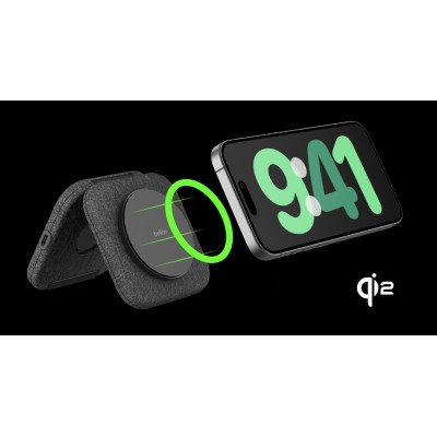 Зарядний пристрій бездротовий Belkin 2в1 15Вт Travel Pad Qi2 Зарядний пристрій бездротовий Belkin 2в1 15Вт Travel Pad Qi2