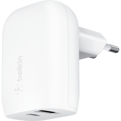 Зарядний пристрій мережевий Belkin 37Вт USB-C PD PPS 25Вт, USB-A 12Вт, білий