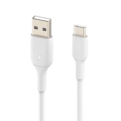 Кабель USB-A > USB-C заряджання/синхронізації Belkin 1м, 15Вт, Type-C, PVC, білий (CAB001BT1MWH)