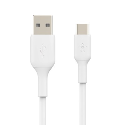 Кабель USB-A > USB-C заряджання/синхронізації Belkin 1м, 15Вт, Type-C, PVC, білий (CAB001BT1MWH)