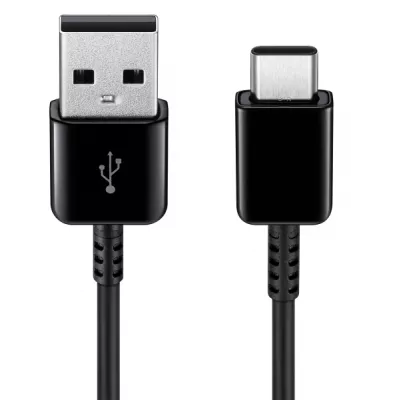 Кабель USB-A > USB-С заряджання/синхронізації Samsung 1.5м, Type-C, чорний (EP-DG930IBRGRU)