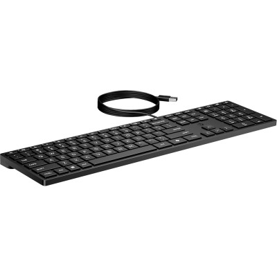Клавіатура мембранна НР 320K, 109key, USB-A, EN/UK, чорний Клавіатура мембранна НР 320K, 109key, USB-A, EN/UK, чорний