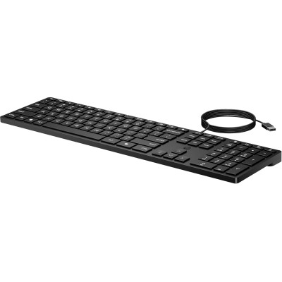 Клавіатура мембранна НР 320K, 109key, USB-A, EN/UK, чорний Клавіатура мембранна НР 320K, 109key, USB-A, EN/UK, чорний