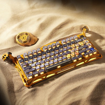 Клавіатура механічна GravaStar Mercury K1 Pro 80keys, GravaStar x Kailh Speedy Mint, BT/WL/USB, жовтий Клавіатура механічна GravaStar Mercury K1 Pro 80keys, GravaStar x Kailh Speedy Mint, BT/WL/USB, жовтий