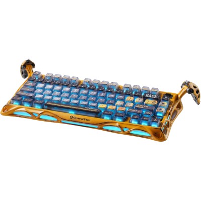 Клавіатура механічна GravaStar Mercury K1 Pro 80keys, GravaStar x Kailh Speedy Mint, BT/WL/USB, жовтий Клавіатура механічна GravaStar Mercury K1 Pro 80keys, GravaStar x Kailh Speedy Mint, BT/WL/USB, жовтий