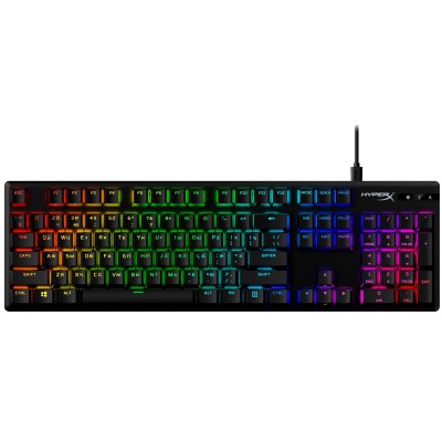 Клавіатура механічна HyperX Alloy Origins PBT 104key, Red, USB-A, EN/UA, RGB, чорний (639N3AA)