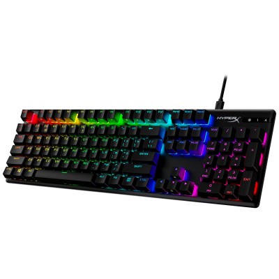 Клавіатура механічна HyperX Alloy Origins PBT 104key, Red, USB-A, EN/UA, RGB, чорний (639N3AA)
