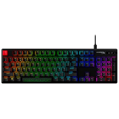 Клавіатура механічна HyperX Alloy Origins PBT 104key, Red, USB-A, EN/UA, RGB, чорний (639N3AA)