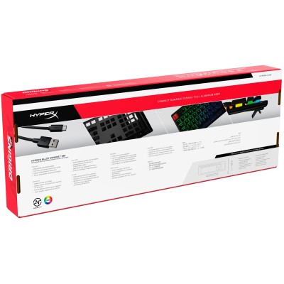 Клавіатура механічна HyperX Alloy Origins PBT 104key, Red, USB-A, EN/UA, RGB, чорний (639N3AA)