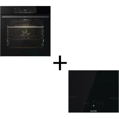 Комплект Gorenje (духовка електрична BOS6737E06BG + поверхня індукційна GI6401BSC), 743032, чорн (SET_BOS6737E06BG_GI6401B)