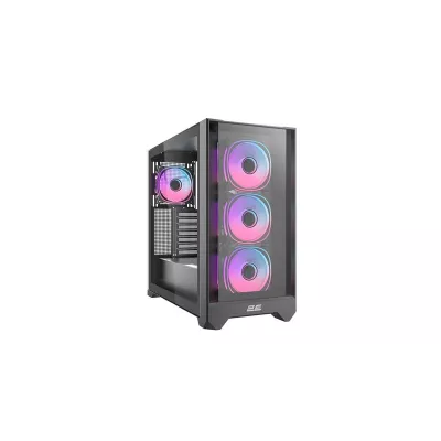 Корпус 2E GAMING Dominator Pro G2302B, без БЖ 2xUSB3.0, 1xUSBType-C, 4x120мм ARGB, VGA 380мм, LCS ready, контролер з пультом, TG