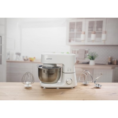 Кухонна машина Gorenje 800Вт, чаша-метал, корпус-метал, насадок-3, білий (MMC800CW)