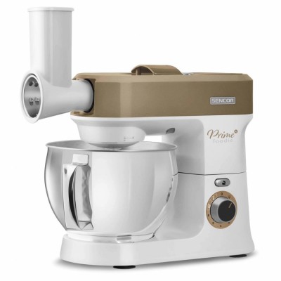 Кухонна машина Sencor 1200Вт, чаша-метал, корпус-пластик, насадок-19, коричнево-білий (STM3787CH) Кухонна машина Sencor 1200Вт, чаша-метал, корпус-пластик, насадок-19, коричнево-білий (STM3787CH)