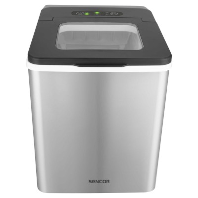Льодогенератор побутовий Sencor SIM3400SS, 150 Вт, 12 кг/добу, об'єм 1.8л, приготування за 7 хв, 2 розміри льоду, сірий