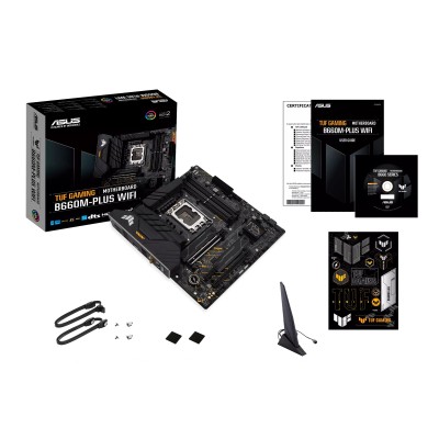 Материнcька плата ASUS TUF GAMING B660M-PLUS WIFI s1700 B660 4xDDR5 M.2 HDMI DP Wi-Fi BT mATX (90MB1AZ0-M1EAY0) Материнcька плата ASUS TUF GAMING B660M-PLUS WIFI s1700 B660 4xDDR5 M.2 HDMI DP Wi-Fi BT mATX (90MB1AZ0-M1EAY0)