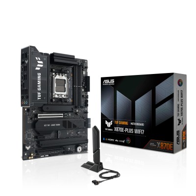 Материнcька плата ASUS TUF GAMING X870E-PLUS WIFI7 sAM5 X870E 4xDDR5 M.2 HDMI WiFi BT ATX (90MB1M70-M0EAY0) Материнcька плата ASUS TUF GAMING X870E-PLUS WIFI7 sAM5 X870E 4xDDR5 M.2 HDMI WiFi BT ATX (90MB1M70-M0EAY0)