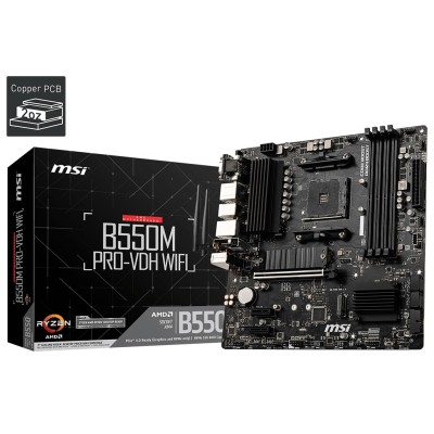 Материнcька плата MSI B550M PRO-VDH WIFI sAM4 B550 4xDDR4 M.2 HDMI D-Sub WiFi BT mATX (911-7C95-081) Материнcька плата MSI B550M PRO-VDH WIFI sAM4 B550 4xDDR4 M.2 HDMI D-Sub WiFi BT mATX (911-7C95-081)