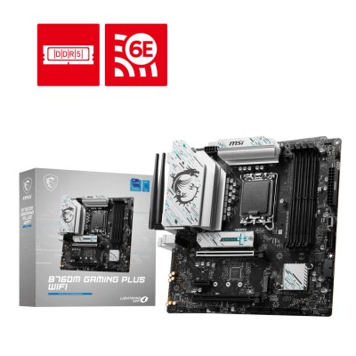 Материнcька плата MSI B760M GAMING PLUS WIFI s1700 B760 4xDDR5 HDMI DP WiFi BT mATX (911-7D99-051) Материнcька плата MSI B760M GAMING PLUS WIFI s1700 B760 4xDDR5 HDMI DP WiFi BT mATX (911-7D99-051)