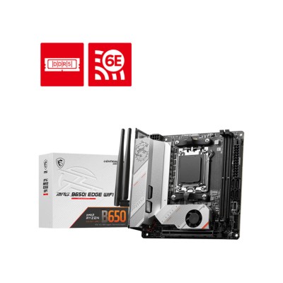 Материнcька плата MSI MPG B650I EDGE WIFI sAM5 B650 2xDDR5 M.2 HDMI WiFi BT mITX (911-7D73-008) Материнcька плата MSI MPG B650I EDGE WIFI sAM5 B650 2xDDR5 M.2 HDMI WiFi BT mITX (911-7D73-008)