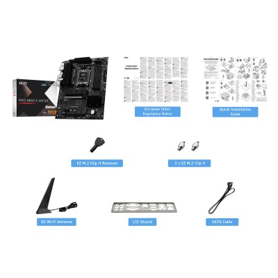 Материнcька плата MSI PRO B850-S WIFI6E sAM5 B850 4xDDR5 M.2 HDMI WiFi BT ATX (911-7E80-002)