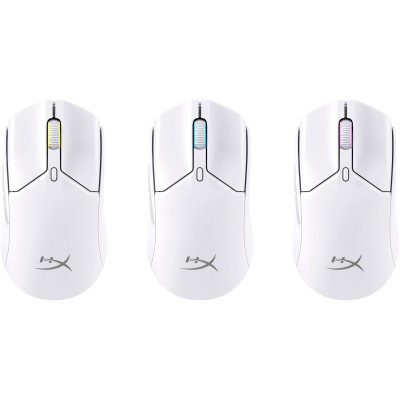 Миша HyperX Pulsefire Haste 2 mini, RGB, USB-A/WL/BT, білий (7D389AA)