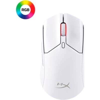 Миша HyperX Pulsefire Haste 2, RGB, USB-A/WL/BT, білий (6N0A9AA)