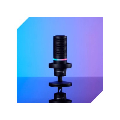 Мікрофон геймінговий HyperX DuoCast, Omni/Bi, USB-A, 2м, NGenuity, RGB, чорний (4P5E2AA)