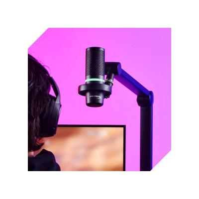 Мікрофон геймінговий HyperX DuoCast, Omni/Bi, USB-A, 2м, NGenuity, RGB, чорний (4P5E2AA)