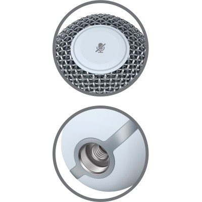 Мікрофон геймінговий HyperX SoloCast, Bi, USB-A, 2м, NGenuity, білий (519T2AA)