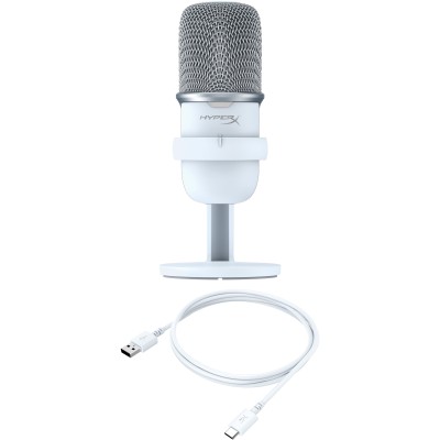 Мікрофон геймінговий HyperX SoloCast, Bi, USB-A, 2м, NGenuity, білий (519T2AA)