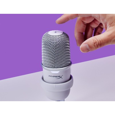 Мікрофон геймінговий HyperX SoloCast, Bi, USB-A, 2м, NGenuity, білий (519T2AA)