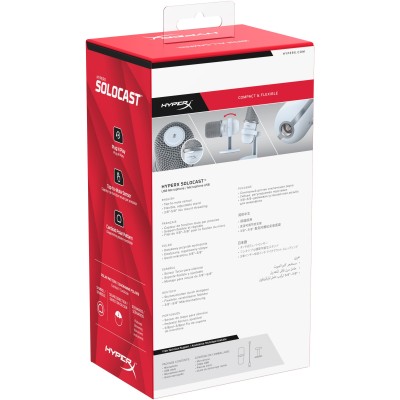 Мікрофон геймінговий HyperX SoloCast, Bi, USB-A, 2м, NGenuity, білий (519T2AA)