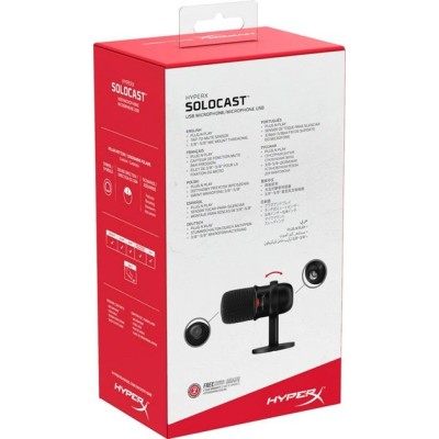 Мікрофон геймінговий HyperX SoloCast, Bi, USB-A, 2м, NGenuity, чорний (4P5P8AA)