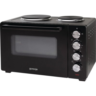 Міні піч Gorenje, 30л, 52x32х40.5см, 2 електричні конф., чорний (OM30GBX)