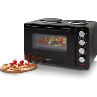 Міні піч Gorenje, 30л, 52x32х40.5см, 2 електричні конф., чорний (OM30GBX)