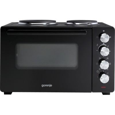 Міні піч Gorenje, 30л, 52x32х40.5см, 2 електричні конф., чорний (OM30GBX)