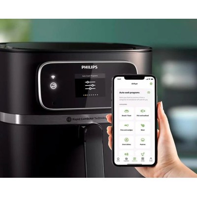 Мультипіч Philips Combi XXL Connected, 2200Вт, чаша-8.3л, сенсорне керув., пластик, чорний (HD9880/90)
