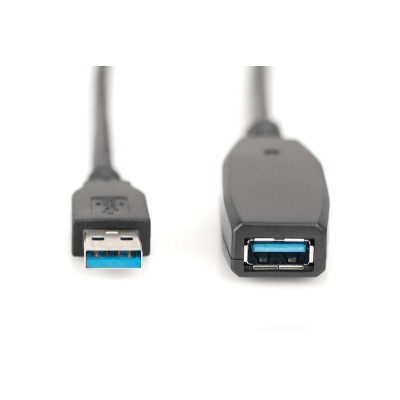 Подовжувач DIGITUS USB 3.0 Active Cable, A/M-A/F, 20м, чорний (DA-73107)