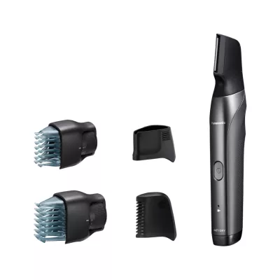 Тример Panasonic, для бороди, вусів, голови та тіла, мережа+акум., насадок-4, чохол, швидка зарядка, сірий (ER-GY60-H520)