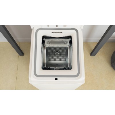 Пральна машина Whirlpool вертикальна, 5,5кг, 1000, A++, 60см, дисплей, білий (TDLR55020SUA)