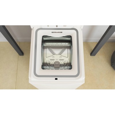 Пральна машина Whirlpool вертикальна, 5,5кг, 1000, A++, 60см, дисплей, білий (TDLR55020SUA)