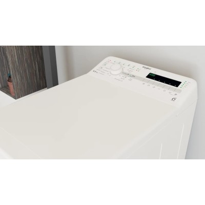 Пральна машина Whirlpool вертикальна, 5,5кг, 1000, A++, 60см, дисплей, білий (TDLR55020SUA)