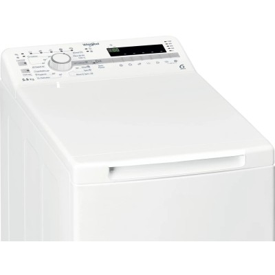 Пральна машина Whirlpool вертикальна, 5,5кг, 1000, A++, 60см, дисплей, білий (TDLR55020SUA)