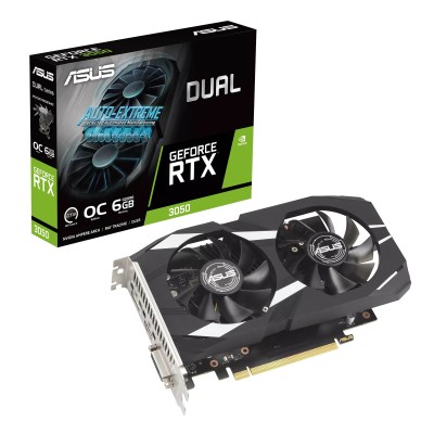 Відеокарта ASUS GeForce RTX 3050 6GB GDDR6 DUAL OC DUAL-RTX3050-O6G (90YV0K60-M0NA00)